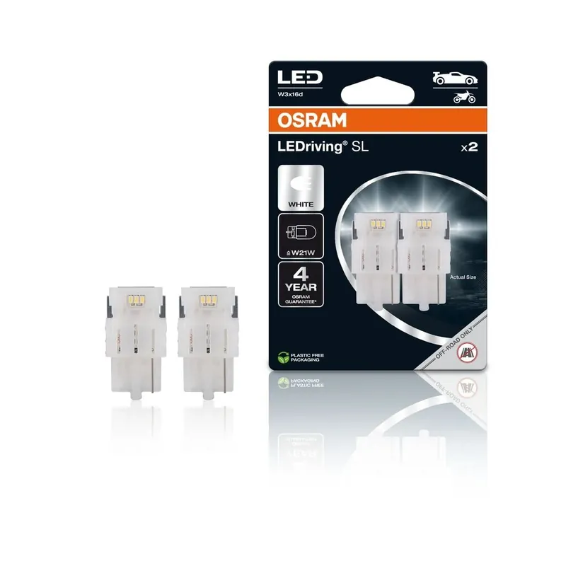OSRAM LED 12V W21W W3x16d bílá (2ks) Duo-blister 7505DWP-2BL - Kupte nyní