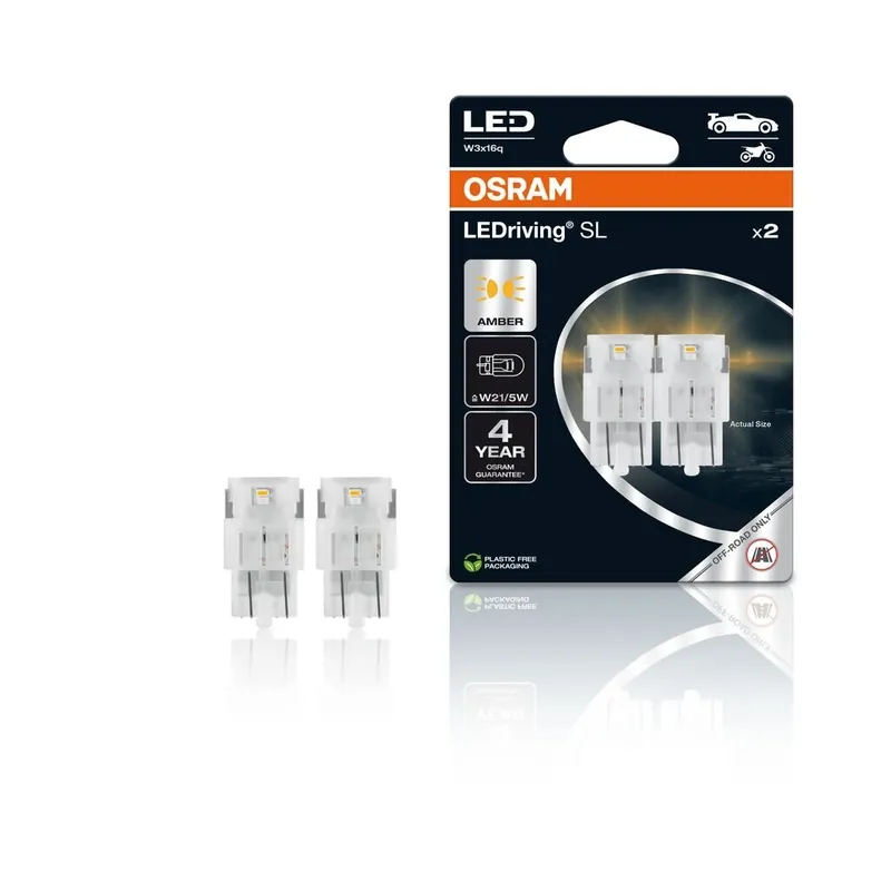 OSRAM LED 12V W21W/5W W3x16q oranžová (2ks) Duo-blister 7515DYP-2BL - Nabídka