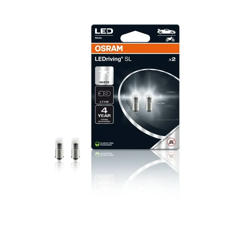 Výhodná koupě | OSRAM LED 12V T4W BA9s bílá (2ks) Duo-blister 3893DWP-2BL