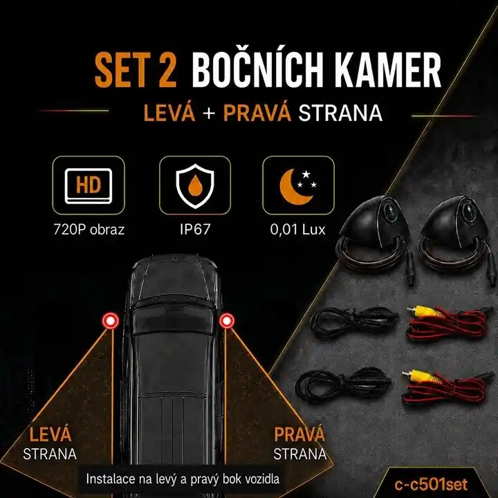 Velmi populární - Set dvou bočních kamer, levá / pravá strana c-c501set