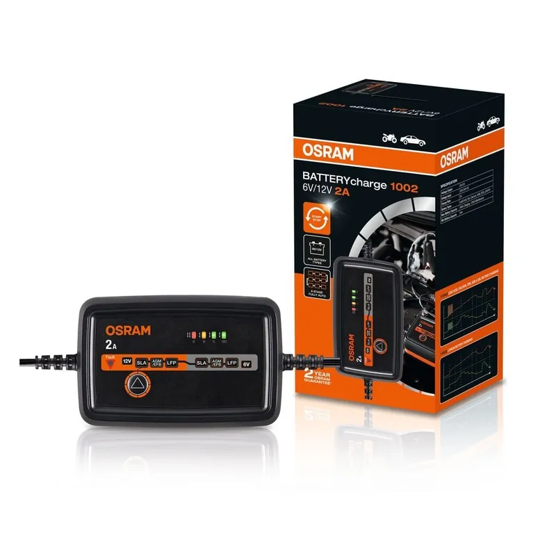 OSRAM BATTERYcharge 1002 Autonabíječka 6V & 12V/2A OEBCS1002 - Velmi oblíbený produkt