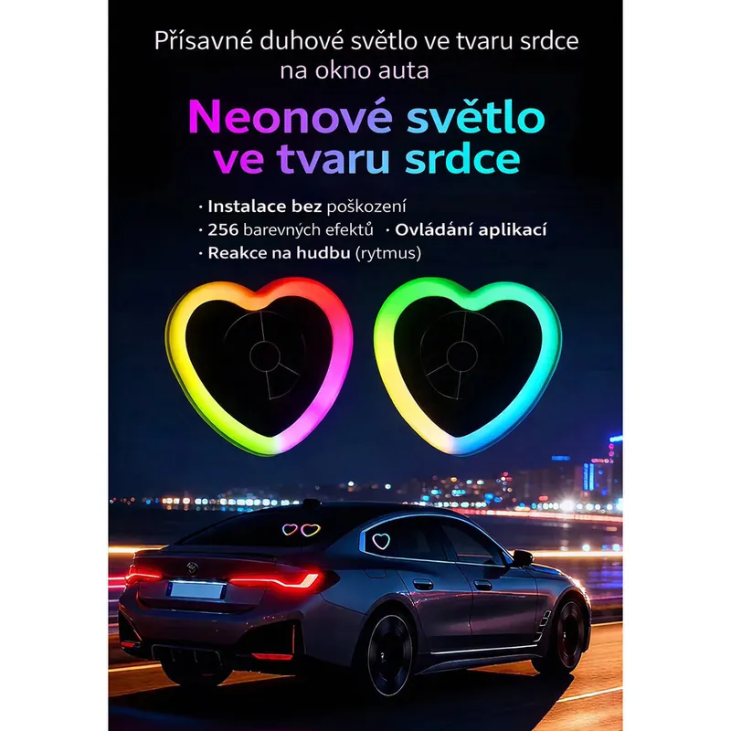 Doporučujeme | LED ambientní osvětlení RGB "SRDCE", bluetooth 95RGB-02