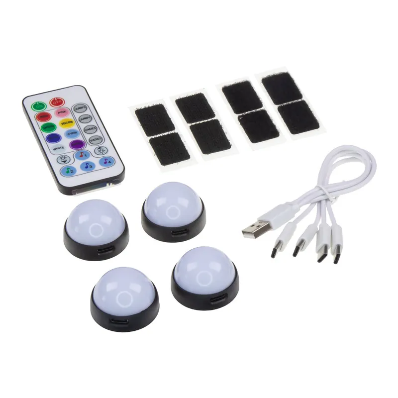 Zlevněno - LED ambientní odsvětlení vnitřní RGB, IR , 4 světla 95RGB-SET24