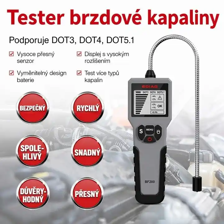 Profesionální tester brzdové kapaliny s LCD 45112 | Objednejte nyní