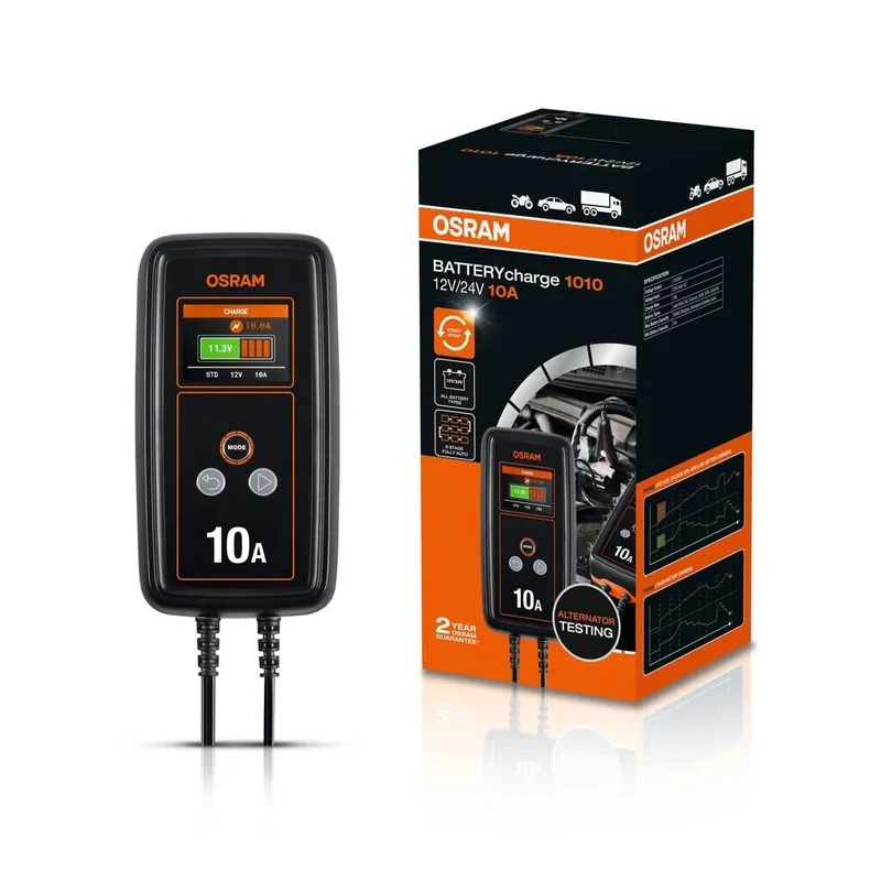 Vrácení zdarma - OSRAM BATTERYcharge 1010 Autonabíječka 6V & 12V/10A OEBCS1010