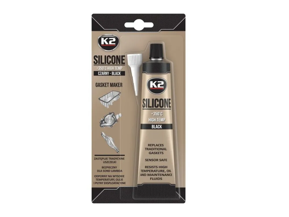 K2 Silikon pro utěsnění části motoru - černý 85g - Bezpečná platba