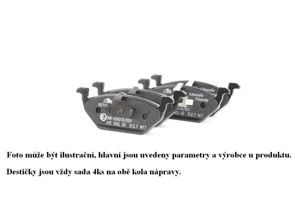 DESTIČKY octavia/fabia PŘEDNÍ 146mm Ferodo - Speciální nabídka