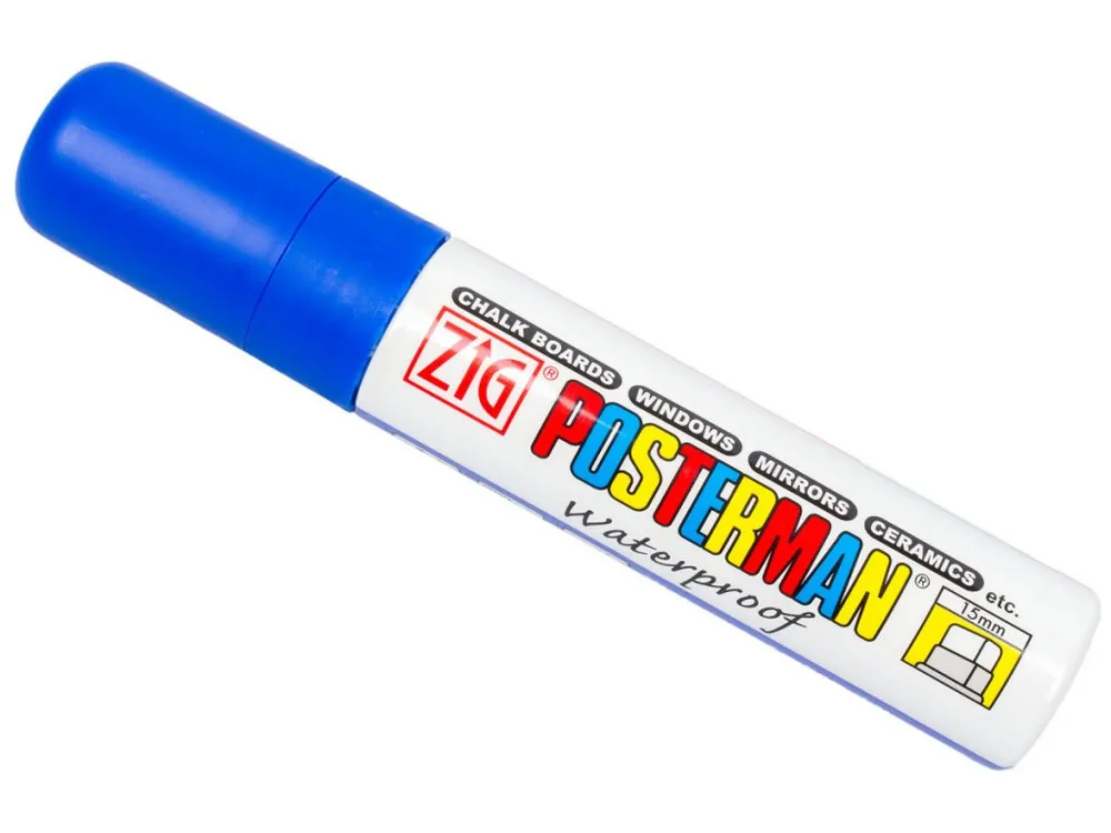 Premium | Fixy na sklo Posterman voděodolné - 15 mm - modrá tm. - 458010020
