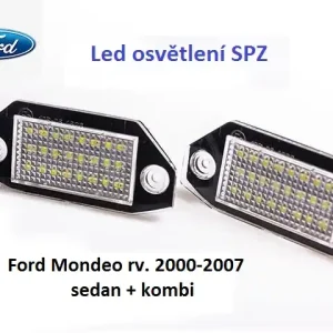 Vysoká kvalita - Led osvětlení SPZ Ford Mondeo MK3 2000-2007