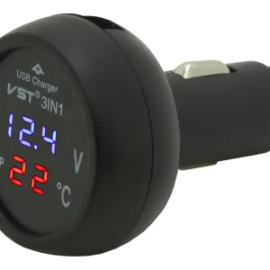 Zástrčka MULTI - USB, voltmetr, teploměr | Cenový hit