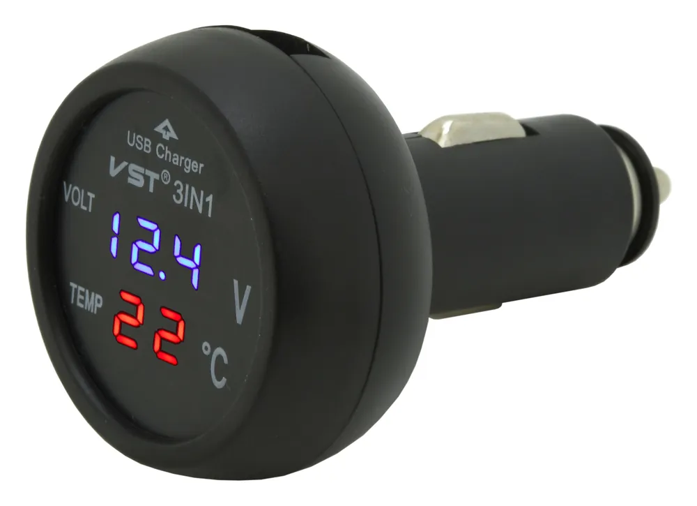 Zástrčka MULTI - USB, voltmetr, teploměr | Cenový hit