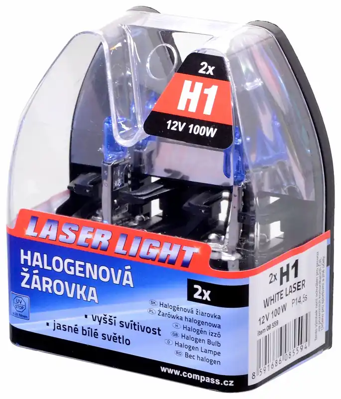 Objednat online - Žárovka 12V H1 100W P14,5s WHITE LASER 2ks