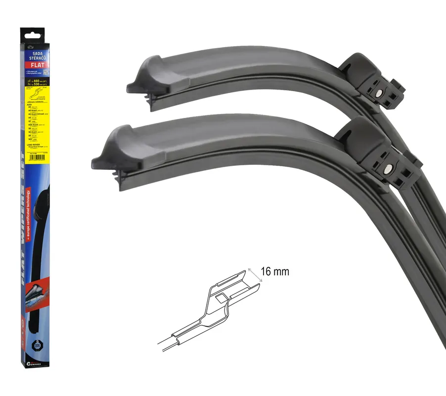 Stěrače FLAT SET (CUBE16) 660+530mm | Velmi žádaný produkt