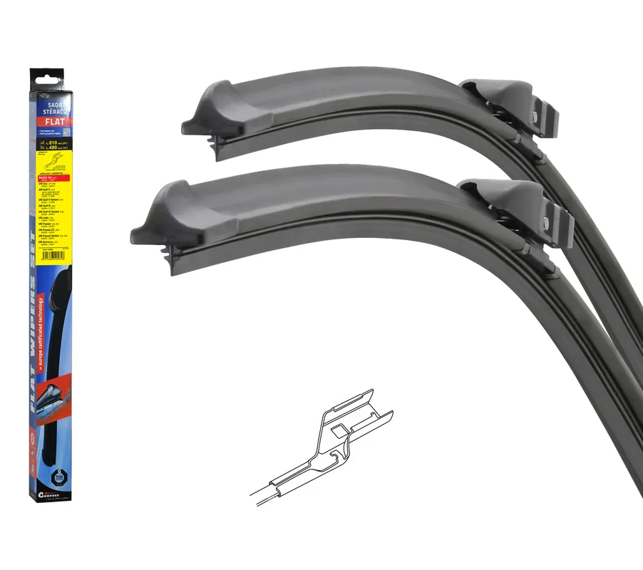 Stěrače FLAT SET (CUBE) 610+480mm YETI | Přímo od výrobce