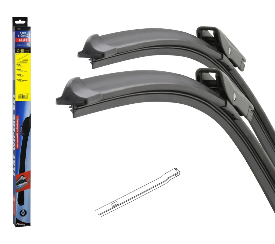 Velmi oblíbený produkt | Stěrače FLAT SET (BOLT) 660+330mm