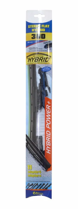 Stěrač HYBRID 300mm + 11 adaptérů TEFLON - Prodejní hit