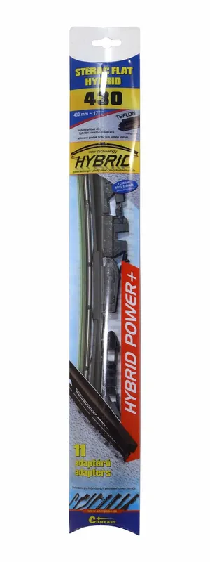 Rychlé odeslání - Stěrač HYBRID 430mm + 11 adaptérů TEFLON