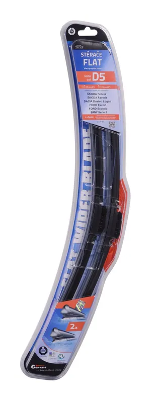 Stěrače FLAT DOUBLE (D5) 510+510mm FEL | Připraveno k expedici