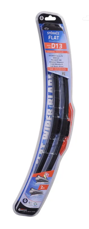 Stěrače FLAT DOUBLE (D13) 550+510mm - Tovární cena