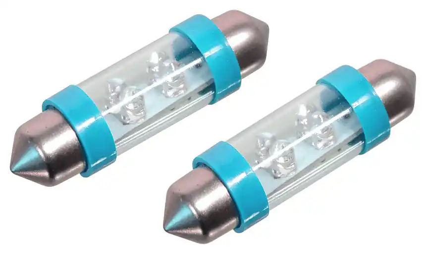 Žárovka 4LED 12V suf. SV8.5 38mm modrá 2ks - Rychlé odeslání