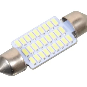 Žárovka 27 SMD LED 12V suf. SV8.5 38mm bílá - Do košíku