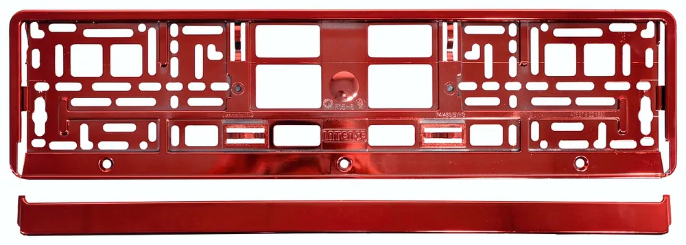 Nyní k dispozici - Podložka pod SPZ RED metallic