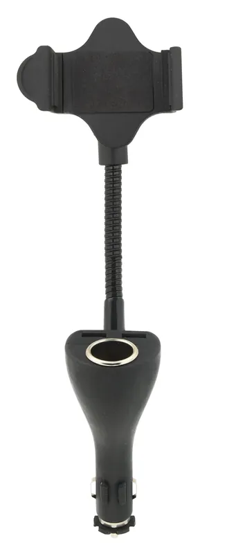 Speciální cena - Držák telefonu do zásuvky SPRING 20cm 2xUSB