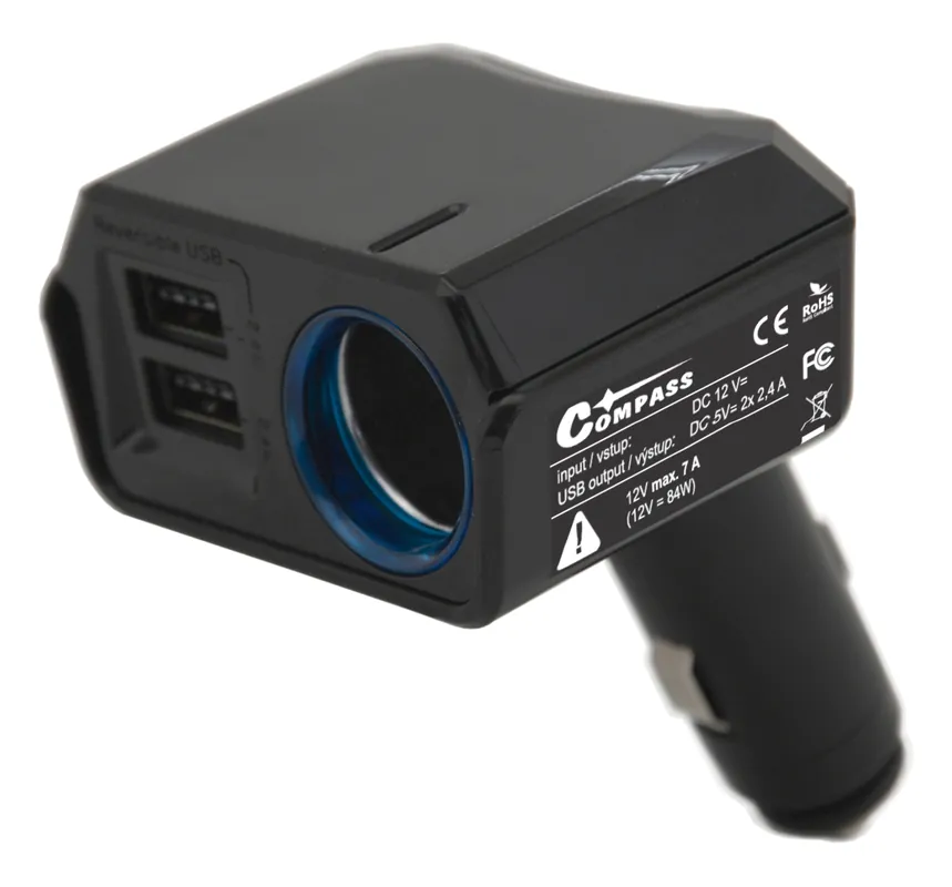 Adaptér pevný 12V + 2x USB 2400mA SELECT - Nově k dispozici