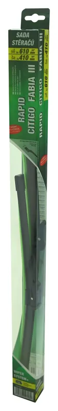 Čerstvá novinka - Stěrače FLAT SET 610+410mm GREEN FAB III/RAP/CIT