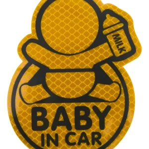 Koupit nyní | Dekor samolepící BABY IN CAR žlutý