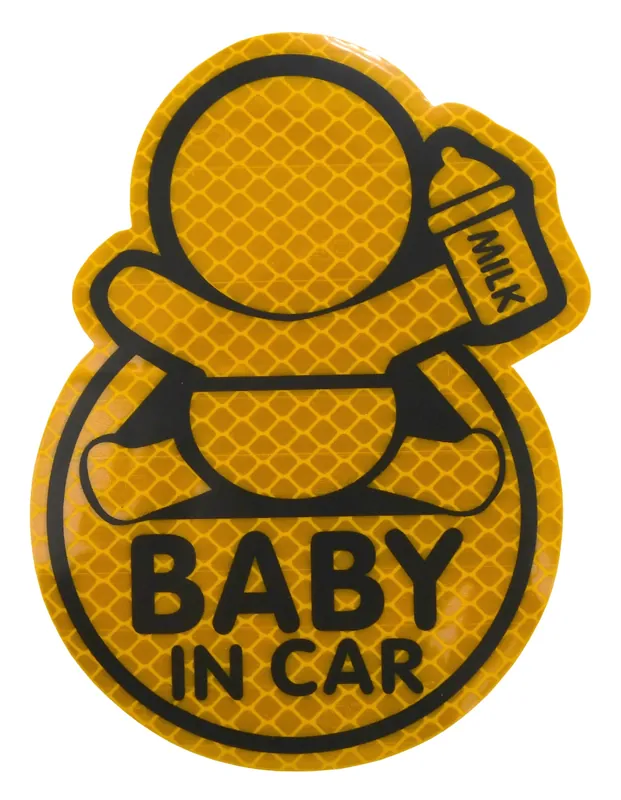 Koupit nyní | Dekor samolepící BABY IN CAR žlutý