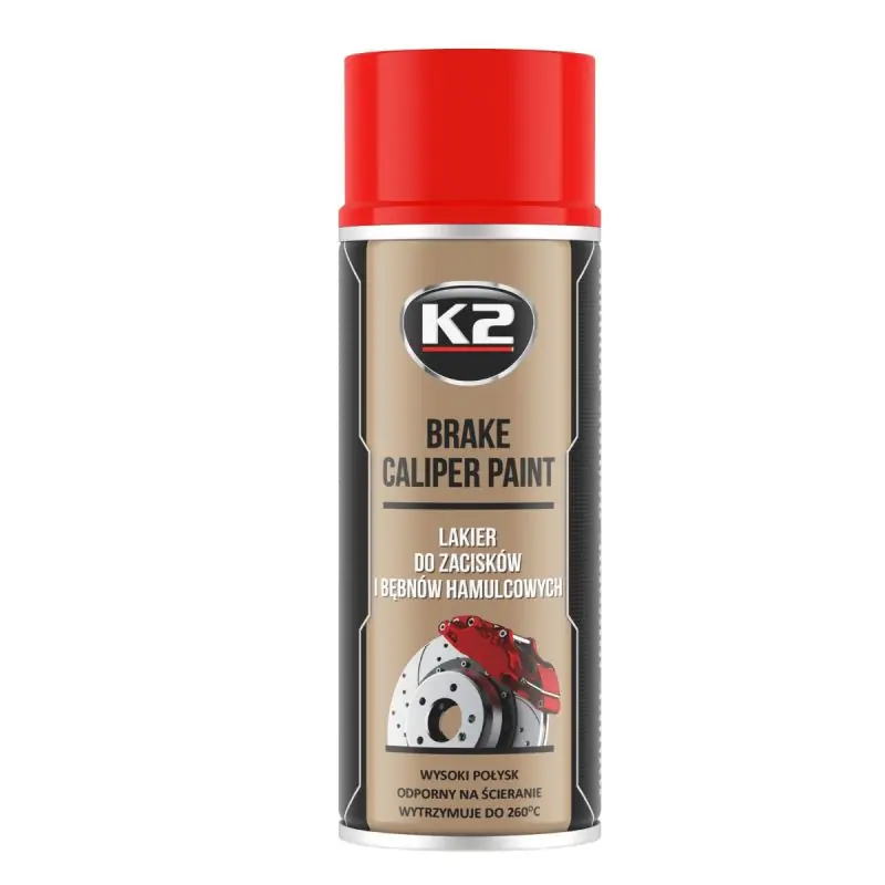 K2 BRAKE CALIPER PAINT 400 ml ČERVENÁ - barva na brzdové třmeny a bubny | Nově přidáno