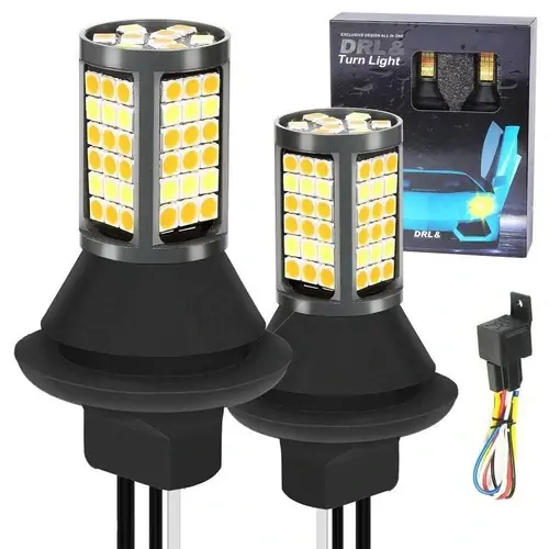 2v1 LED denní svícení + směrová světla AUTOMATICKÁ PY21W 81 SMD 3030 - Čerstvá novinka